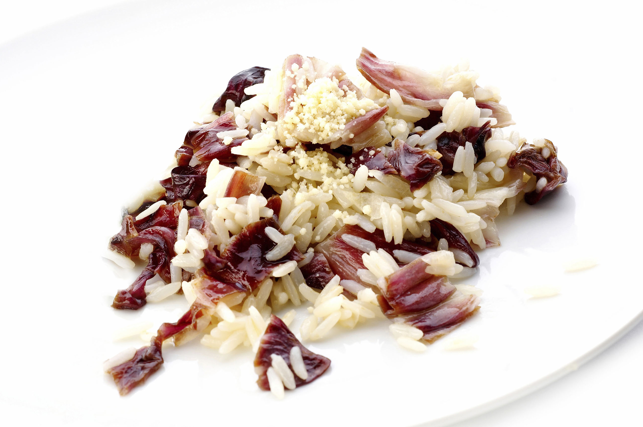 Risotto alla sola di capra, radicchio e porro Risotto alla sola di capra, radicchio e porro